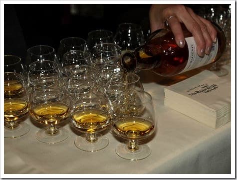pouring whisky