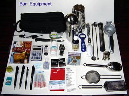 bar tools and equipments