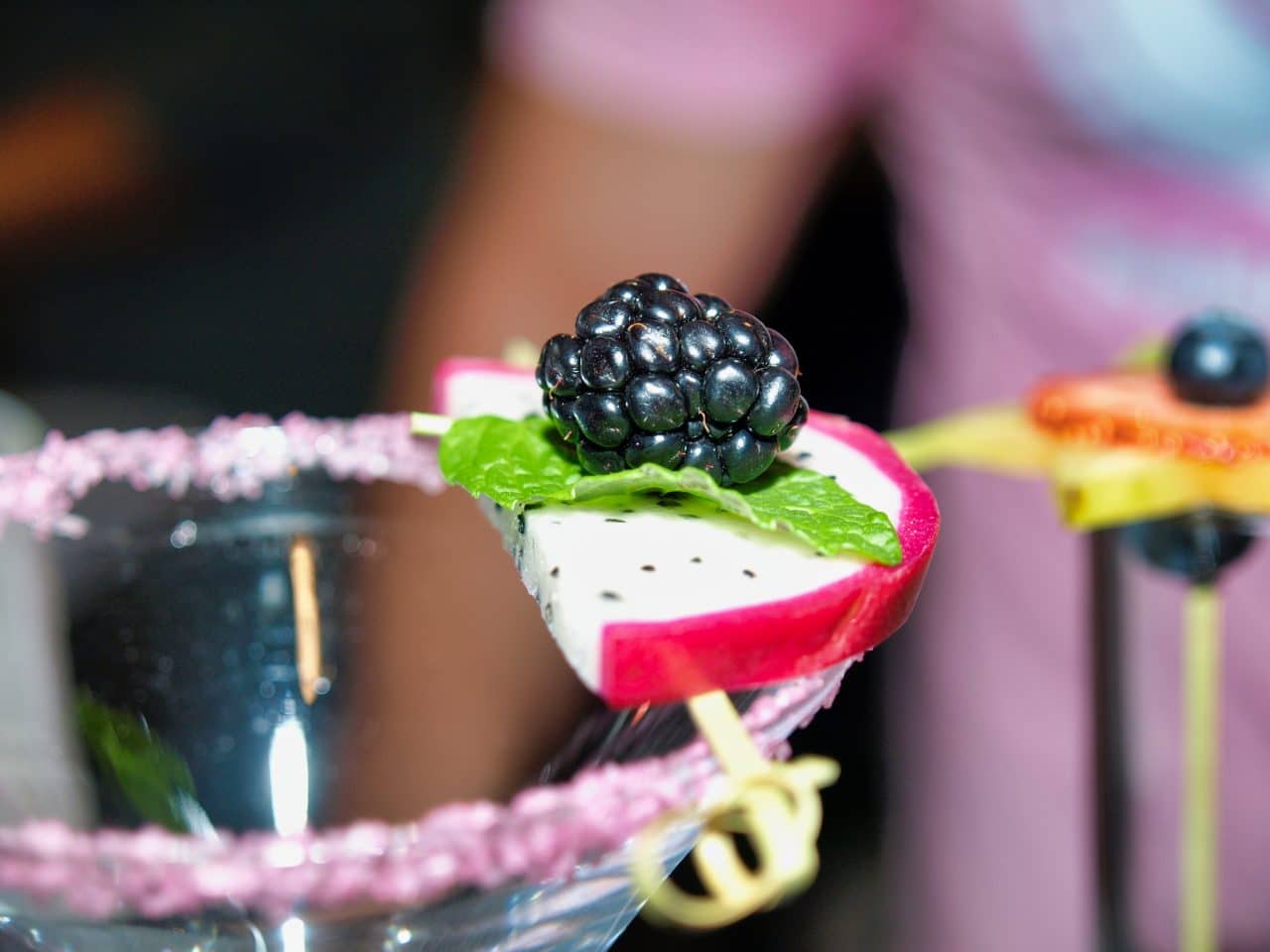 Blackberry &amp; Dragonfruit Cocktail Garnish