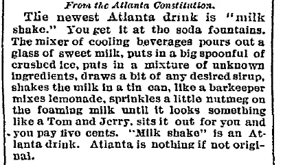 History of the Milkshake