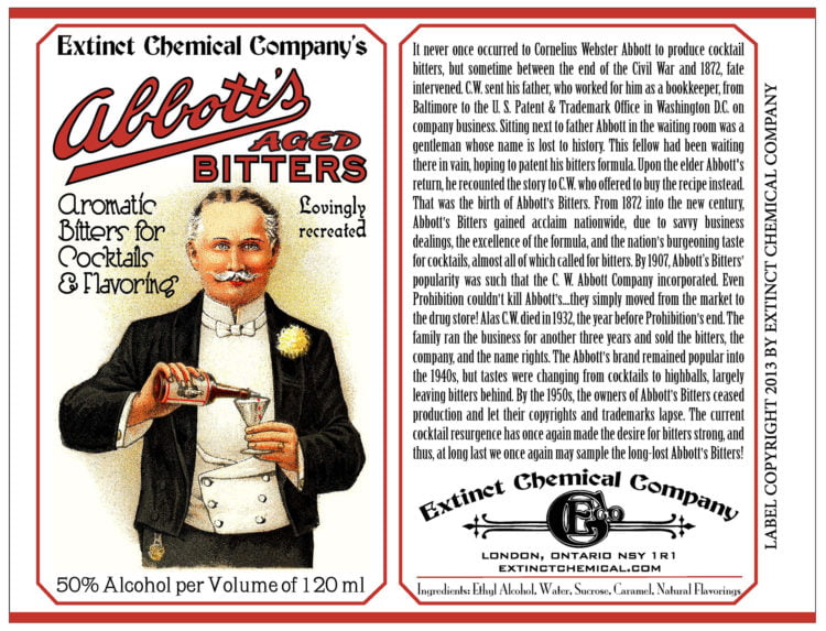 Abbott's Bitter Label